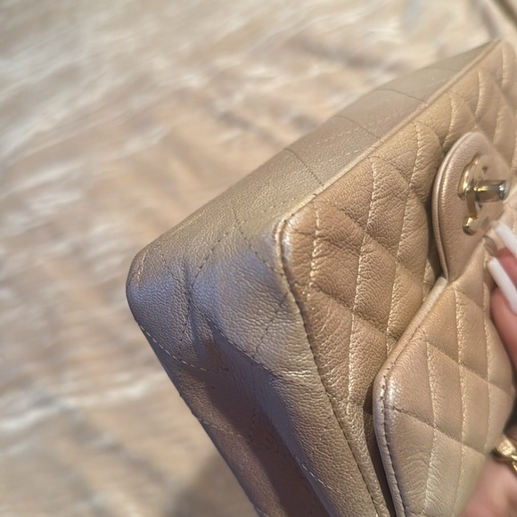 Absolutely stunning Chanelbag gold ombré , gold sparkle specs - Picture 10 of 13